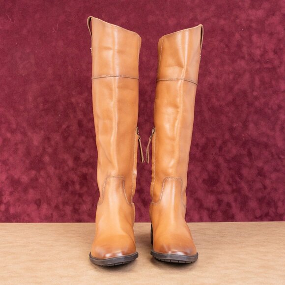 Sam Edelman Wmn Drina Whiskey Leather Fashion Equestrian Riding Knee Boots sz 7 - Picture 3 of 10
